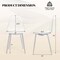 Costway Dining Chair Set of 4 with Heavy-Duty Electroplated Metal Legs Curved Back Armless